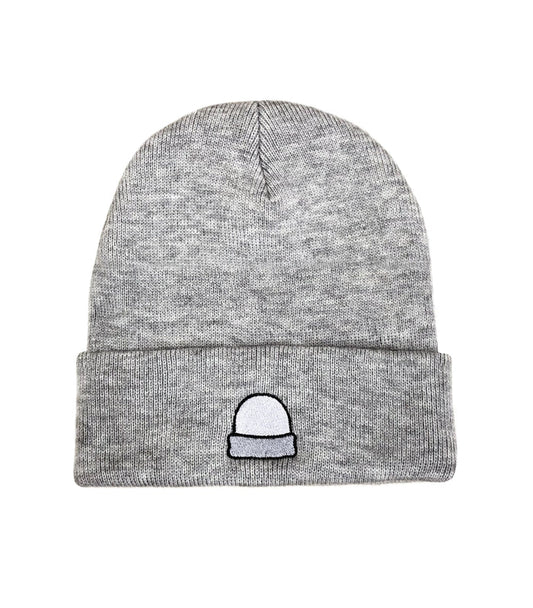 Beanie Beanie – Grey embroidered beanie hat with beanie emblem. Funny dad hat & perfect beanie gift for dads with great dad jokes.