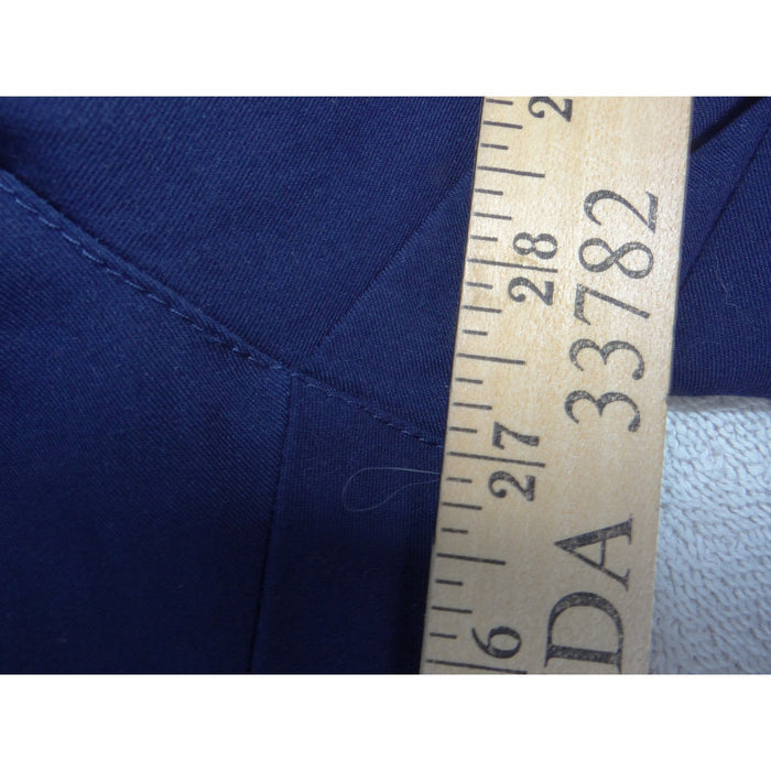 Betsey Johnson Navy Blue Cargo Scrub Pants Petite Medium Heart Pin Floral5