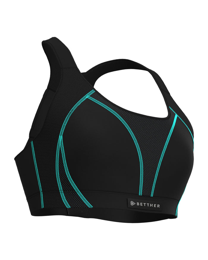 BETTHer Bra Antishock+ Black-Teal - still life