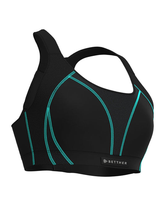 BETTHer Bra Antishock+ Black-Teal - still life