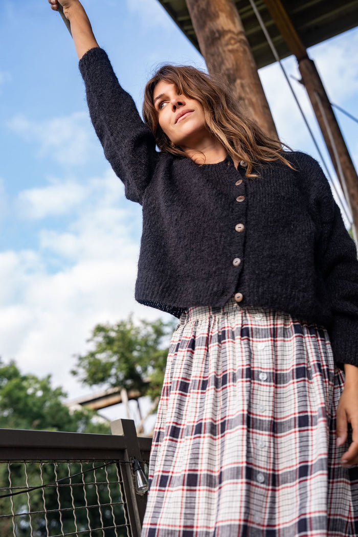 Betty Mohair Cardigan in Black