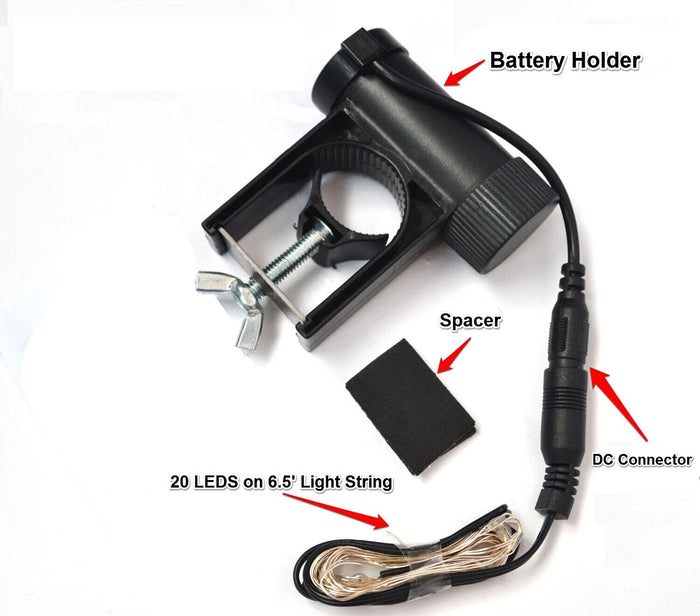 Bicycle Lights For Spokes And Frames Blue 20 Super-Bright Led Battery Powered