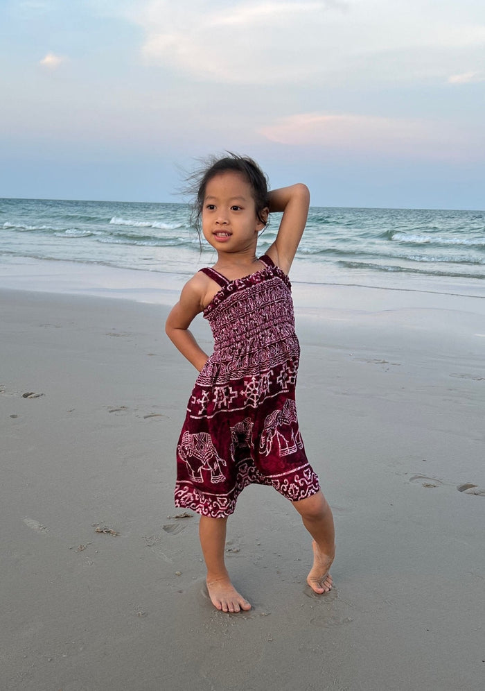 Big Elephant Kids Summer Dress - Lannaclothesdesign Shop