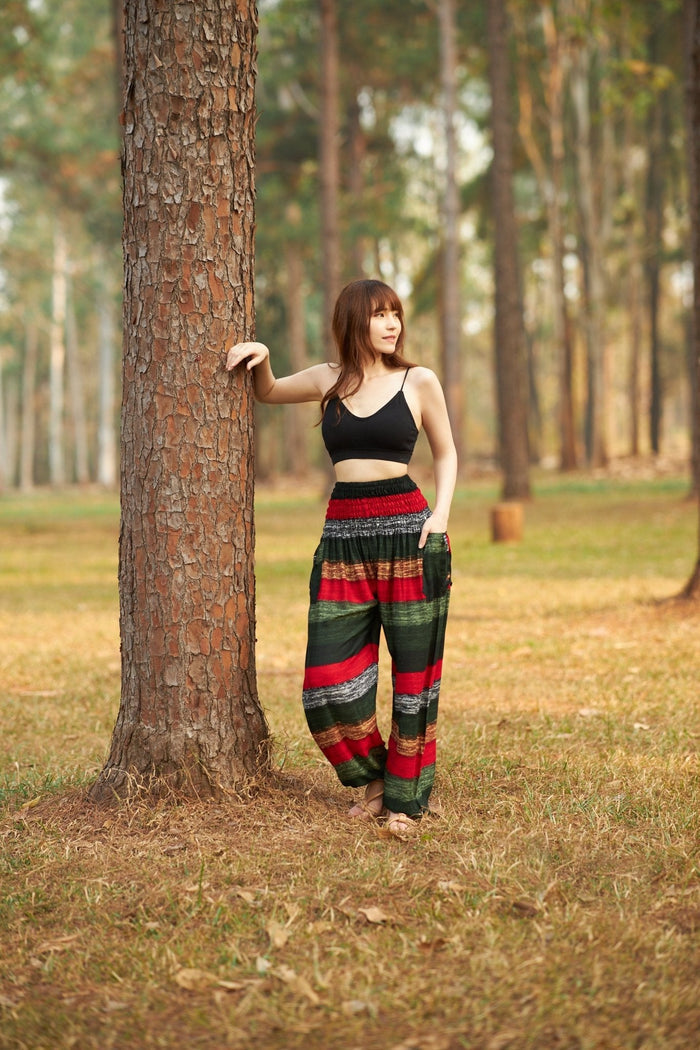 Big Striped Harem pants - Lannaclothesdesign Shop