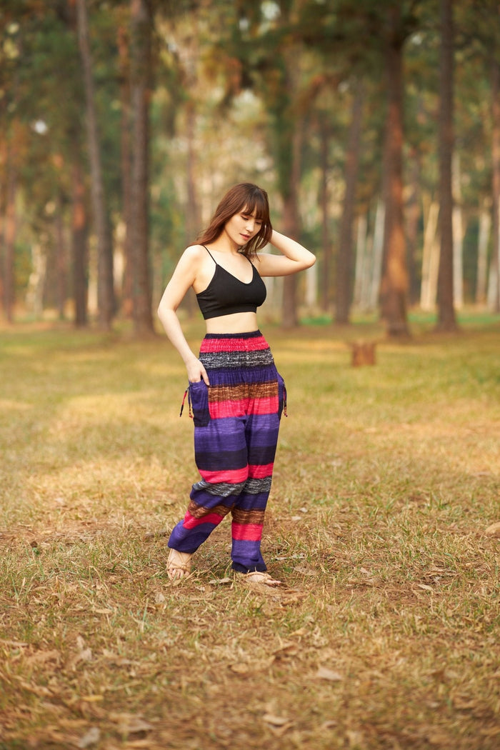 Big Striped Harem pants - Lannaclothesdesign Shop