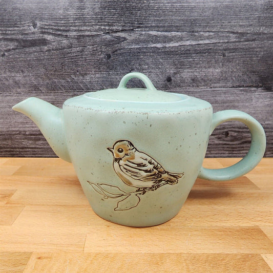 Bird Embossed Teapot Animal Ceramics Collectable Décor Tea Pot by Blue Sky