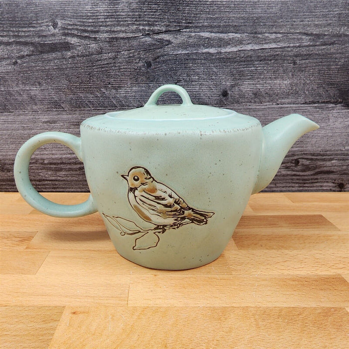 Bird Embossed Teapot Animal Ceramics Collectable Décor Tea Pot by Blue Sky