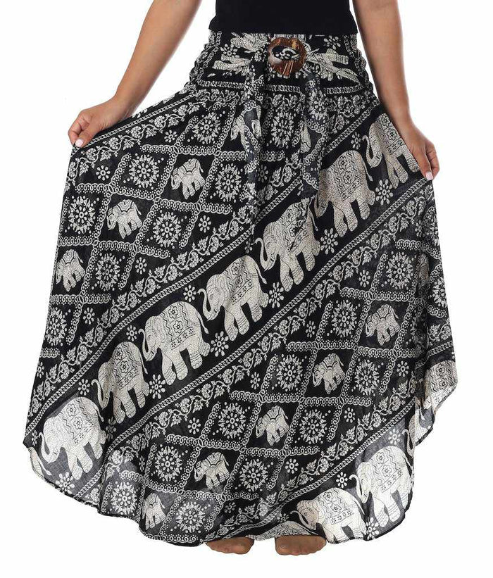 BLACK ELEPHANT BOHO SKIRT - Lannaclothesdesign Shop