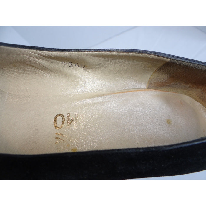 Black Suede Pumps Classic Pointed Toe High Heel Shoes Size 9AA6