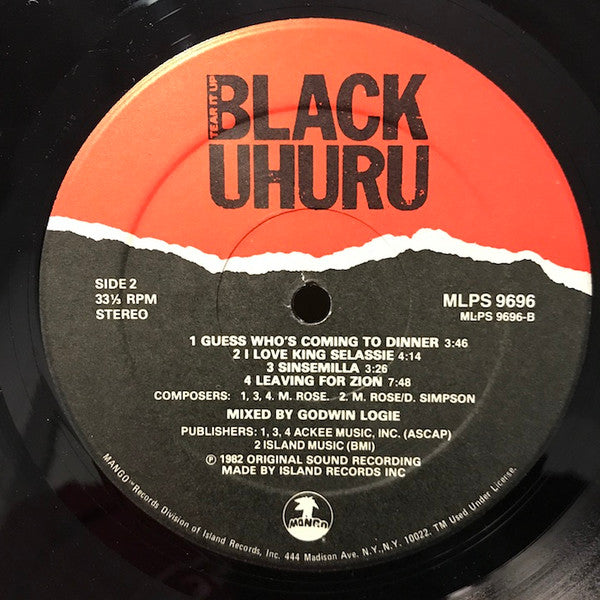 Black Uhuru - Tear It Up - Live (1982 US Press)