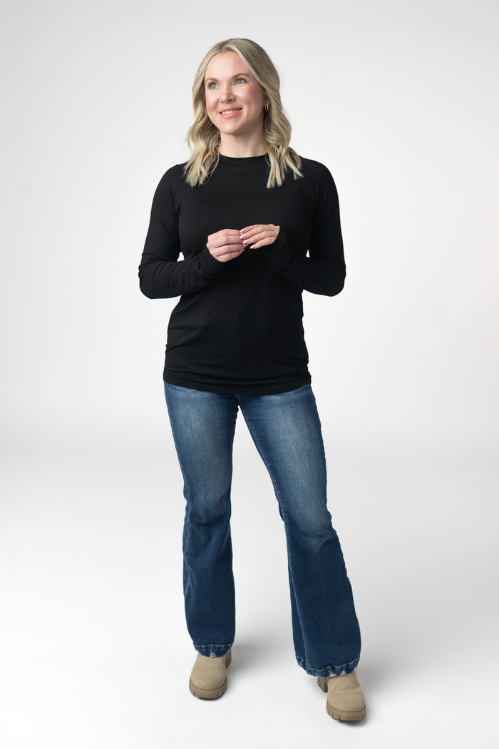 Blair Long Sleeve Top - Black