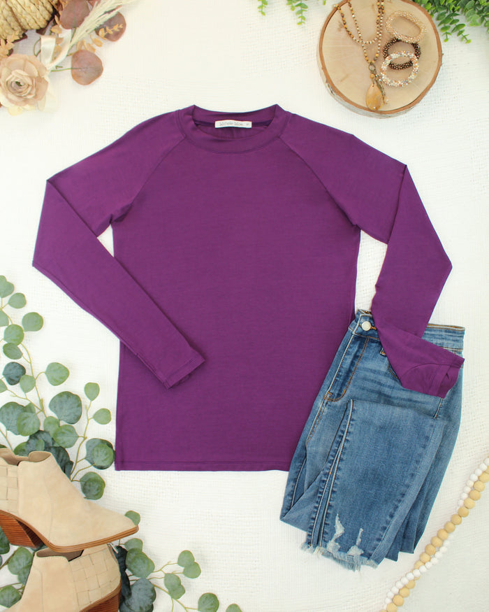 Blair Long Sleeve Top - Purple