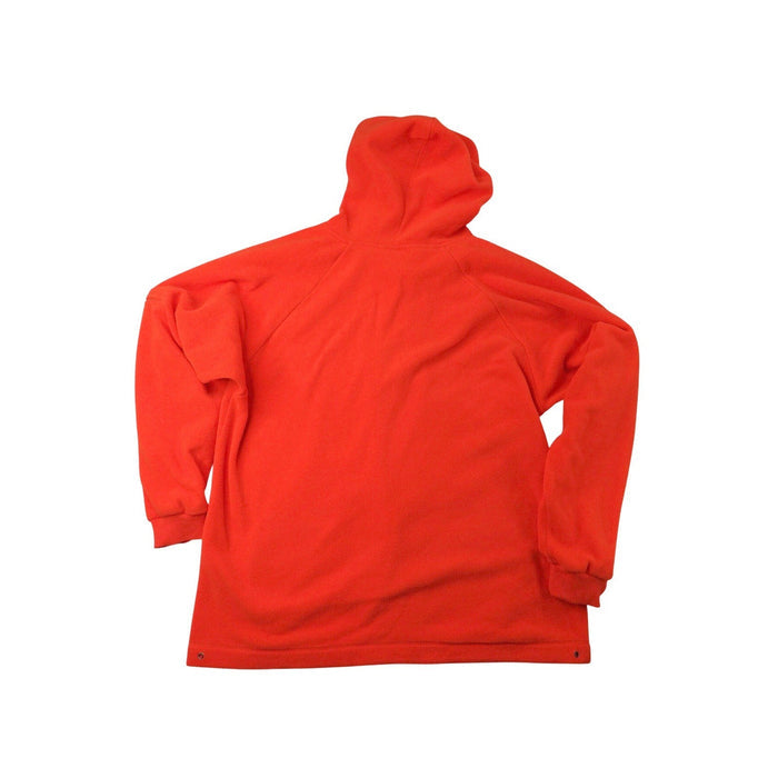 Blaze Orange Fleece Zip Up Hoodie Jacket Long Sleeve Pockets6