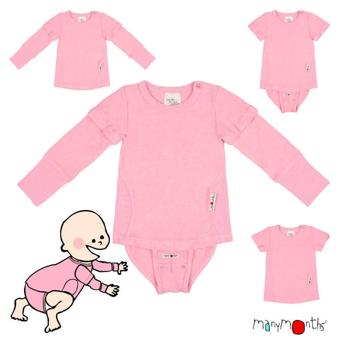 Body 4 en 1 en chanvre et coton bio Manymonths - Blue purple - Lilinappy