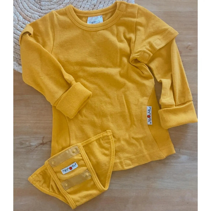 Body 4 en 1 en chanvre et coton bio Manymonths - Golden Calendula