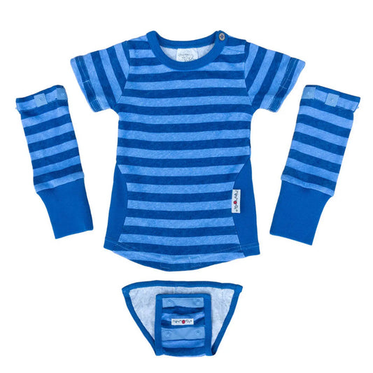 Body rayé bébé évolutif ManyMonths – Sailor’s Horizon Stripes