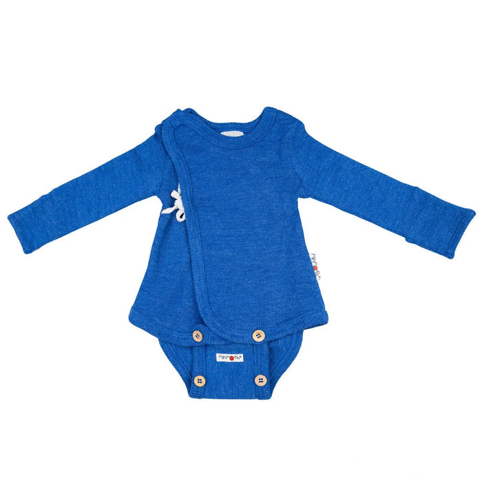 Body Kimono en laine mérinos Manymonths - Classic blue