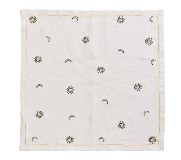 BOHEMIA NAPKIN, YELLOW & WHITE SET OF 4
