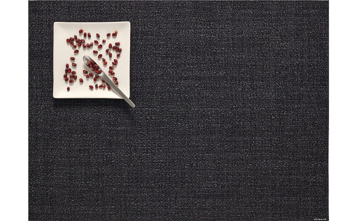 BOUCLE RECTANGLE PLACEMAT, NOIR