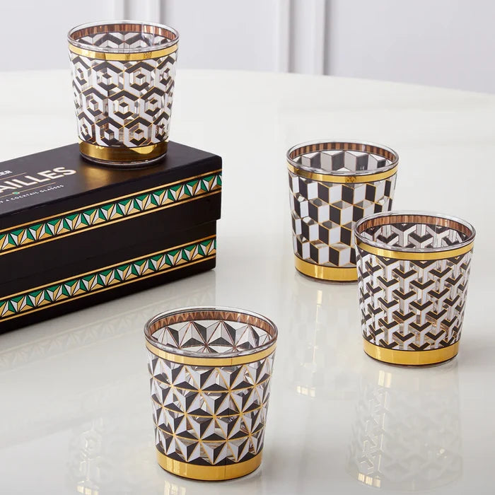 BOXED VERSAILLES GLASSWARE SET OF 2