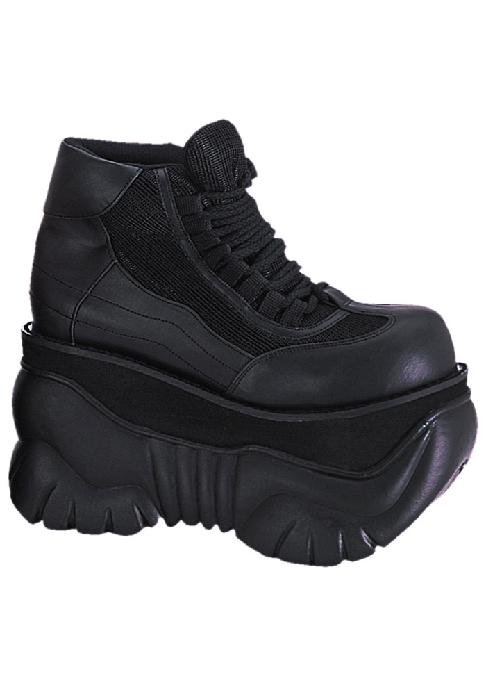 BOXER 01 Cyberpunk Unisex Black Platform Sneakers
