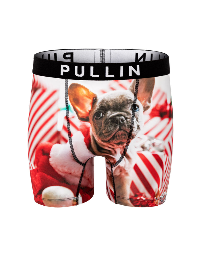 boxer homme imprimé boxer long doggoxmas PULLIN en lycra