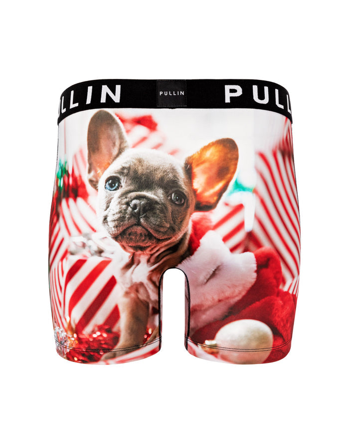 boxer homme imprimé boxer long doggoxmas PULLIN en lycra
