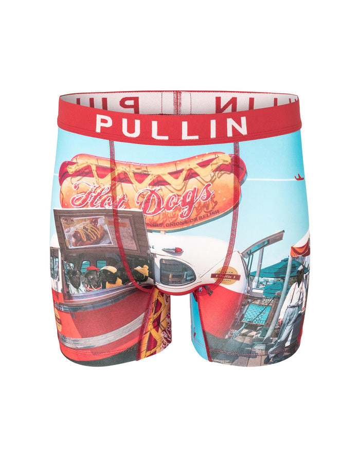 boxer homme imprimé boxer long hotdoggos PULLIN en lycra