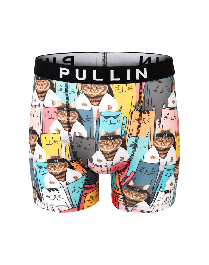 boxer homme imprimé boxer long kitties PULLIN en lycra