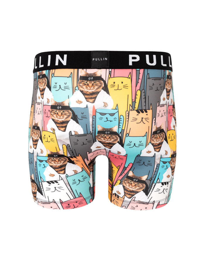 boxer homme imprimé boxer long kitties PULLIN en lycra