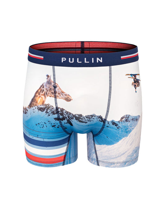 boxer homme imprimé boxer long skirafe PULLIN en lycra
