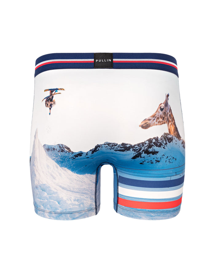 boxer homme imprimé boxer long skirafe PULLIN en lycra