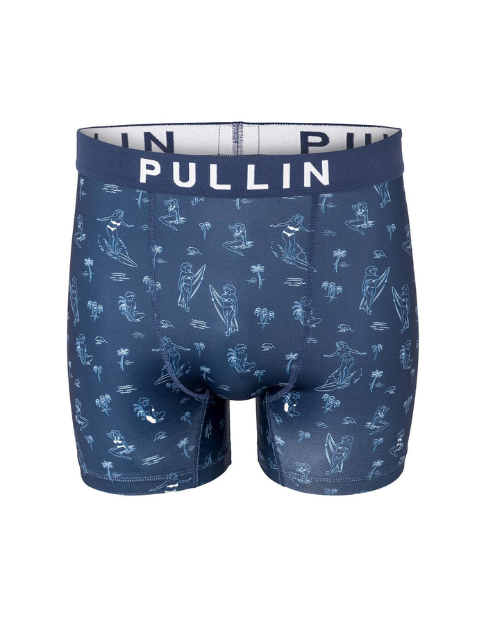 boxer homme imprimé boxer long wavebabe PULLIN en lycra