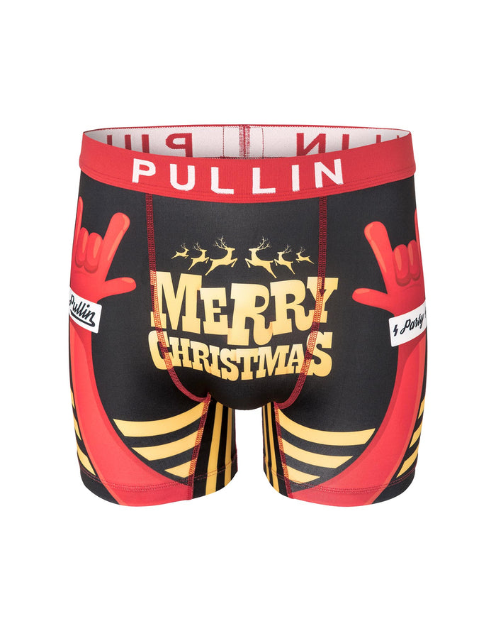 boxer homme imprimé boxer long xmasparty PULLIN en lycra