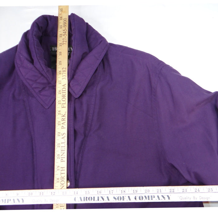 Bromley Sport Purple Quilted Lined Zip Jacket Women Sz L Thermo Loft Insulation7