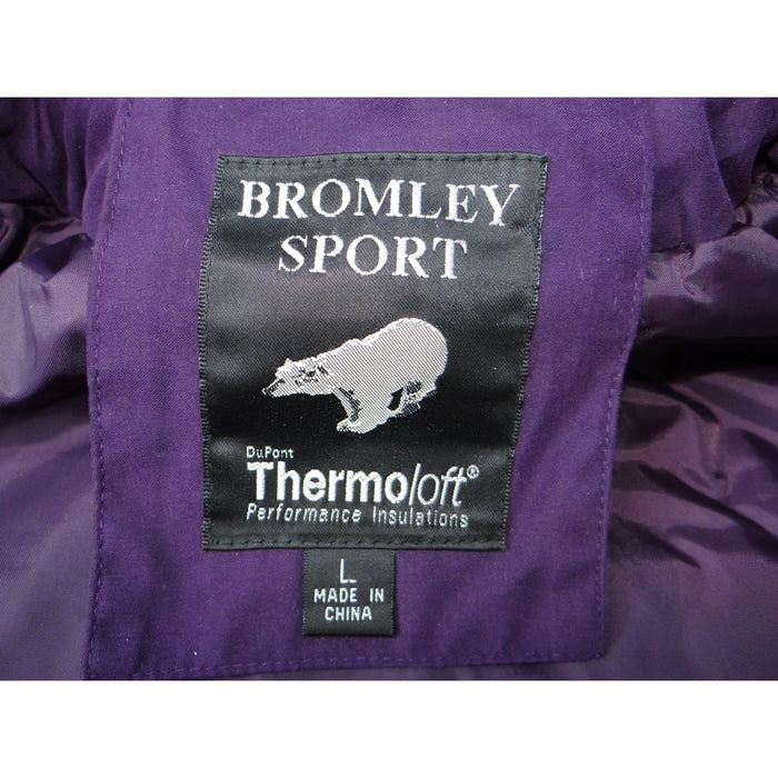 Bromley Sport Womens Purple Quilted Lined Jacket Size L Thermoloft Winter Coat2