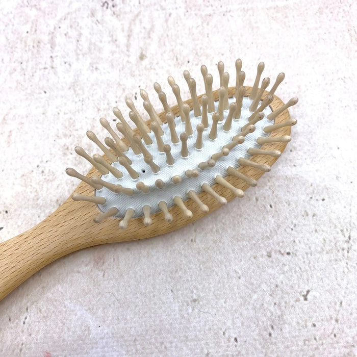 Brosse à cheveux à picots bois et hêtre ciré Anaé