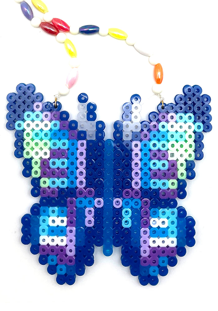LASR Butterfly Effect Rave Kandi Necklace — detail view