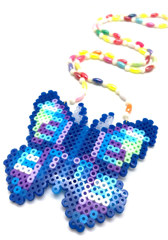 LASR Butterfly Effect Rave Kandi Necklace — product view