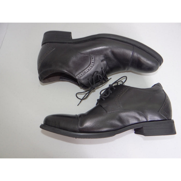 Calto Mens Black Leather Elevator Dress Shoes Cap Toe Oxford S3705 US 121
