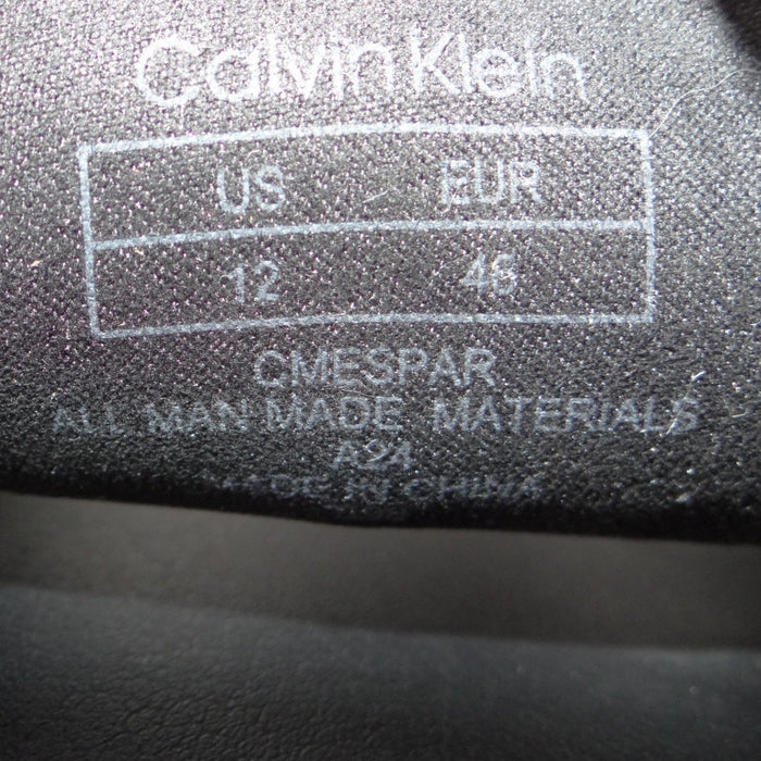 Calvin Klein Mens Black Micro Perforated Slide Sandals Size 12 US 46 EUR2