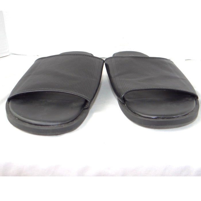 Calvin Klein Mens Black Micro Perforated Slide Sandals Size 12 US 46 EUR3