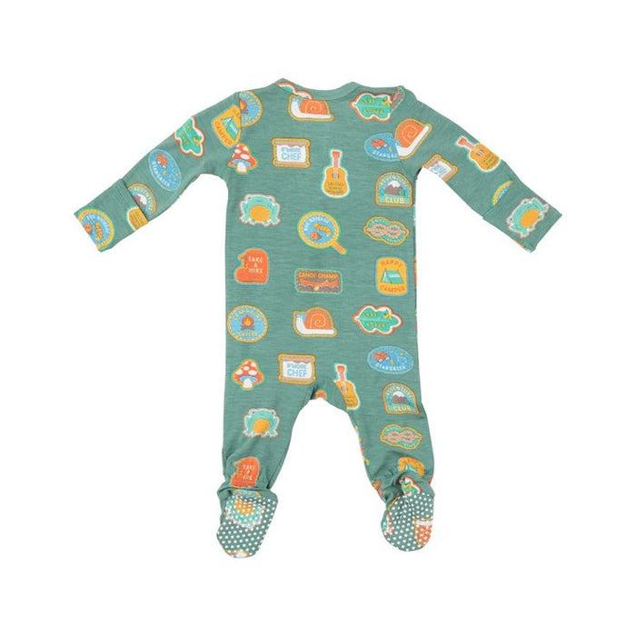 Camp Patches 2 Way Zipper Footie - Angel Dear - Hank & Sylvie's
