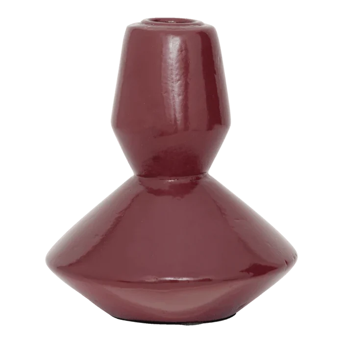 CANDLE HOLDER LOGAN, TIBETAN RED