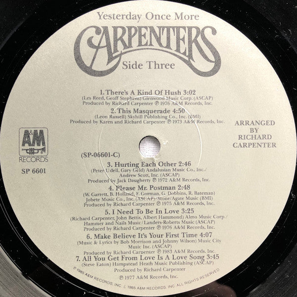 Carpenters - Yesterday Once More (LP) [US] 1st (Near Mint (NM or M-))