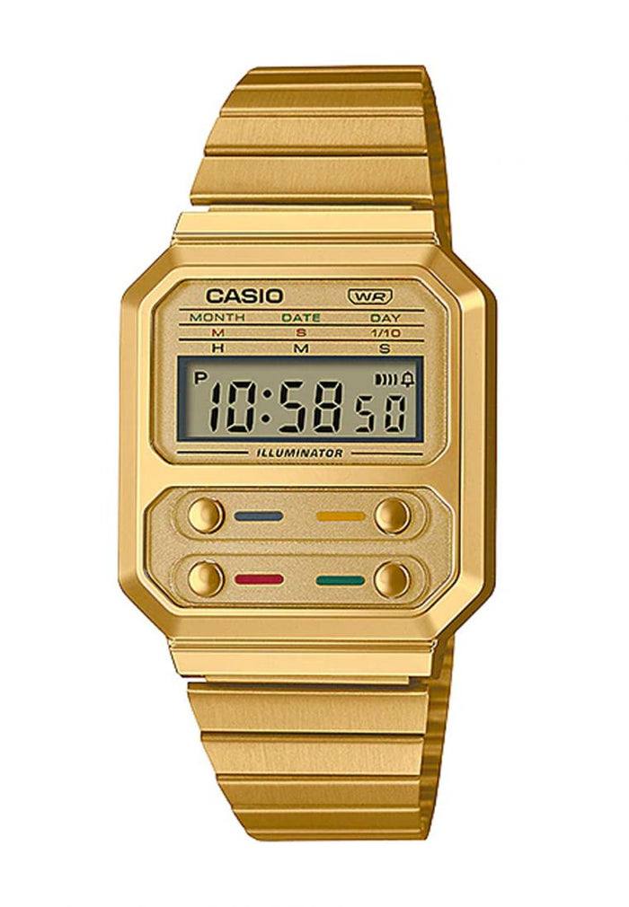Casio A100WEG-9A Digital Stainless Steel Strap Watch-Watch Portal Philippines