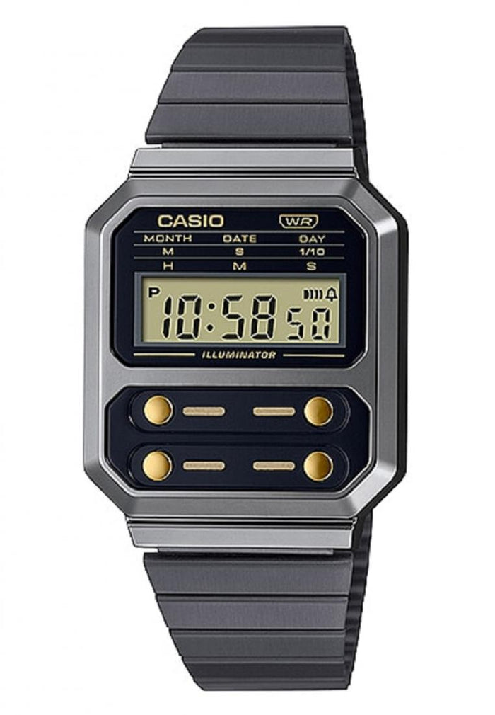 Casio A100WEGG-1A2 Digital Stainless Steel Strap Watch-Watch Portal Philippines