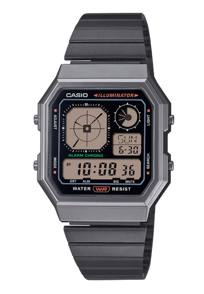 Casio A130WEGG-1A Digital Stainless Steel Strap Watch For Men-Watch Portal Philippines