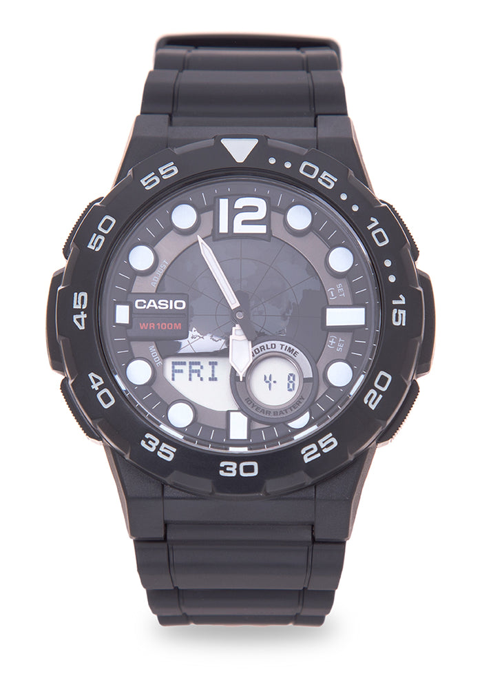 Casio AEQ-100W-1AVDF Digital Analog Rubber Strap Watch For Men-Watch Portal Philippines