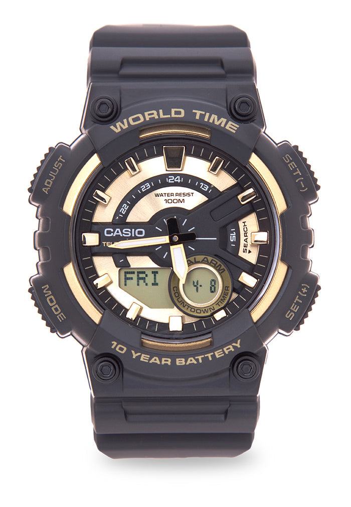Casio AEQ-110BW-9AVDF Digital Analog Rubber Strap Watch For Men-Watch Portal Philippines